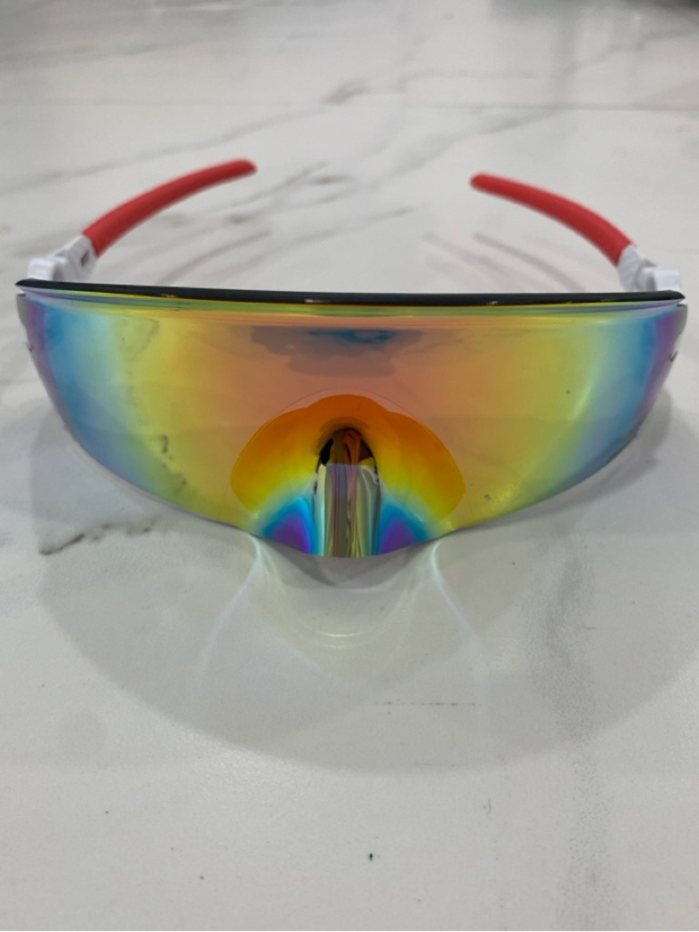 Oakley Kato Torch Prizm Lenses w/ White Frame and Red Accents
